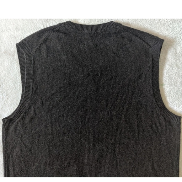 Banana Republic Mens L Brown Luxury Cashmere Blend Pullover V-Neck Sweater Vest. - Picture 8 of 13